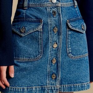 Sézane Bettie skirt, deep blue, size 6, like new